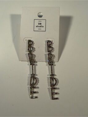 DB Studio Multicolor 'BRIDE' Crystal Drop Earrings